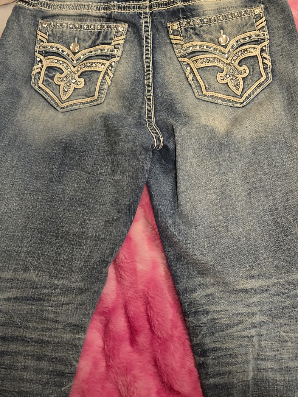 Rock Revival Embellished Back-Pocket Women's Blue Jeans